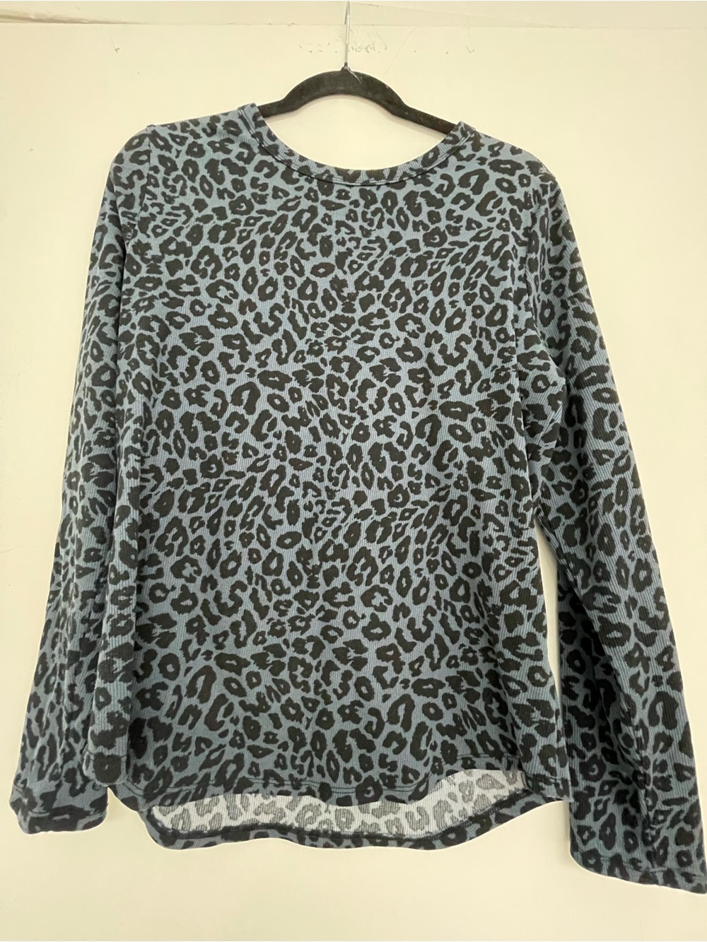 No Boundaries Blue & Black Leopard Print Long Sleeve Top